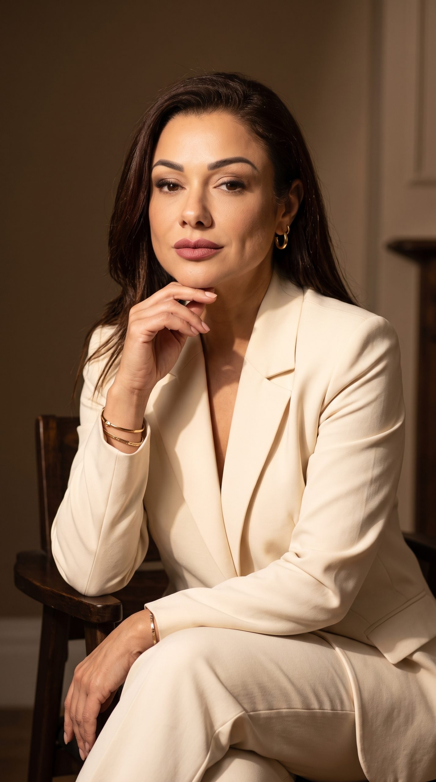 Carina Felippetto seated in a professional portrait